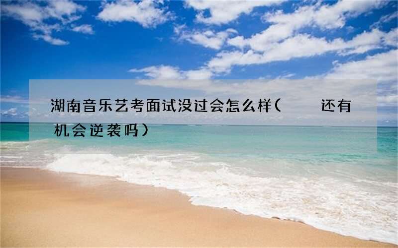 湖南音乐艺考面试没过会怎么样(  还有机会逆袭吗)